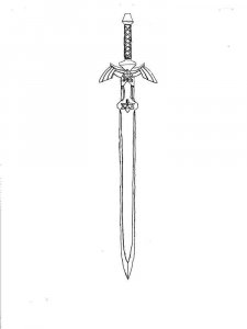 Sword coloring page 12 - Free printable