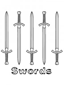 Sword coloring page 18 - Free printable