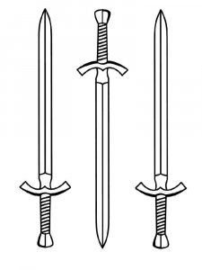 Sword coloring page 2 - Free printable