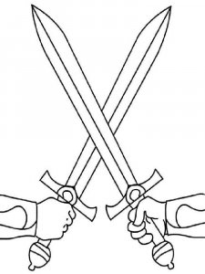 Sword coloring page 20 - Free printable
