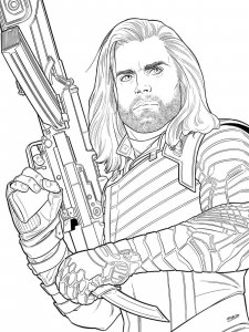 The Winter Soldier coloring page 16 - Free printable