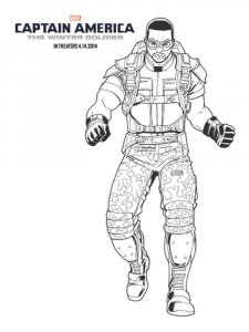 The Winter Soldier coloring page 1 - Free printable