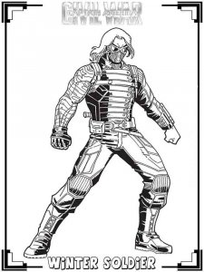 The Winter Soldier coloring page 12 - Free printable
