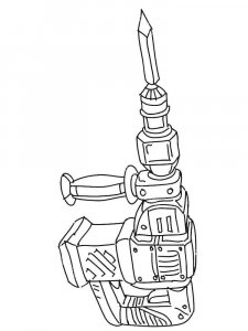 Coloring book electric jackhammer