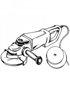 Angle grinder coloring page