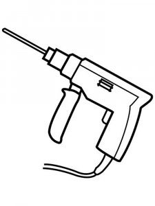 Coloring page electric drill