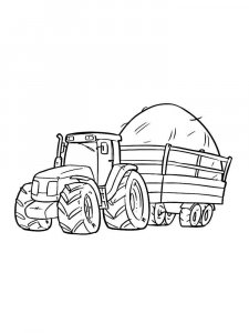 Tractor and Trailer coloring page 2 - Free printable