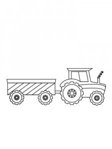 Tractor and Trailer coloring page 6 - Free printable