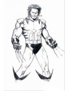 Wolverine coloring page 1 - Free printable