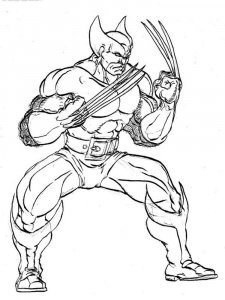 Wolverine coloring page 11 - Free printable