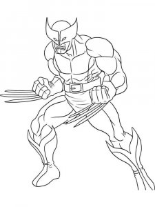 Wolverine coloring page 12 - Free printable