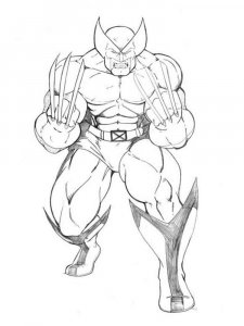 Wolverine coloring page 2 - Free printable