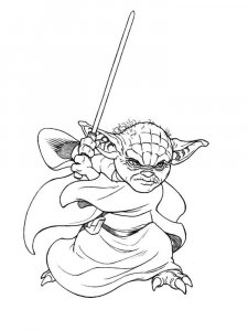 Yoda coloring page 3 - Free printable