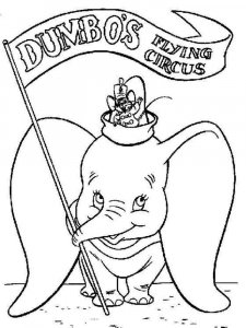 Dumbo coloring page 1 - Free printable