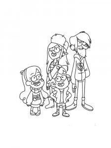 Gravity Falls coloring page 40 - Free printable