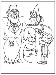 Gravity Falls coloring page 14 - Free printable