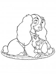 Lady and the Tramp coloring page 35 - Free printable
