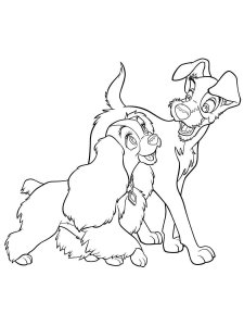 Lady and the Tramp coloring page 41 - Free printable