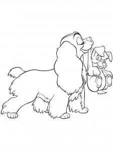 Lady and the Tramp coloring page 43 - Free printable