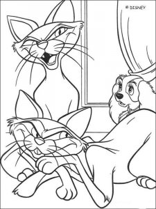 Lady and the Tramp coloring page 11 - Free printable