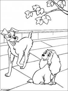 Lady and the Tramp coloring page 13 - Free printable
