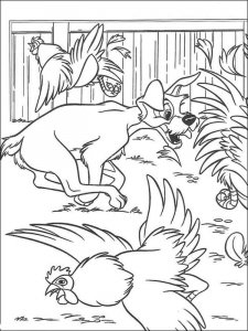 Lady and the Tramp coloring page 15 - Free printable