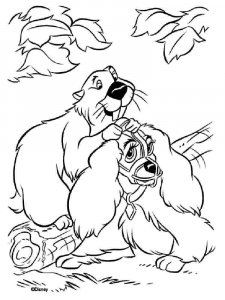 Lady and the Tramp coloring page 23 - Free printable