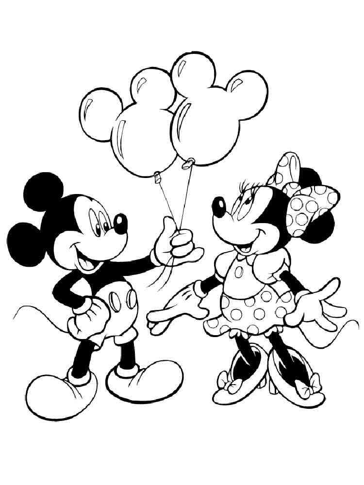 gardening mickey and minnie coloring pages - photo #23