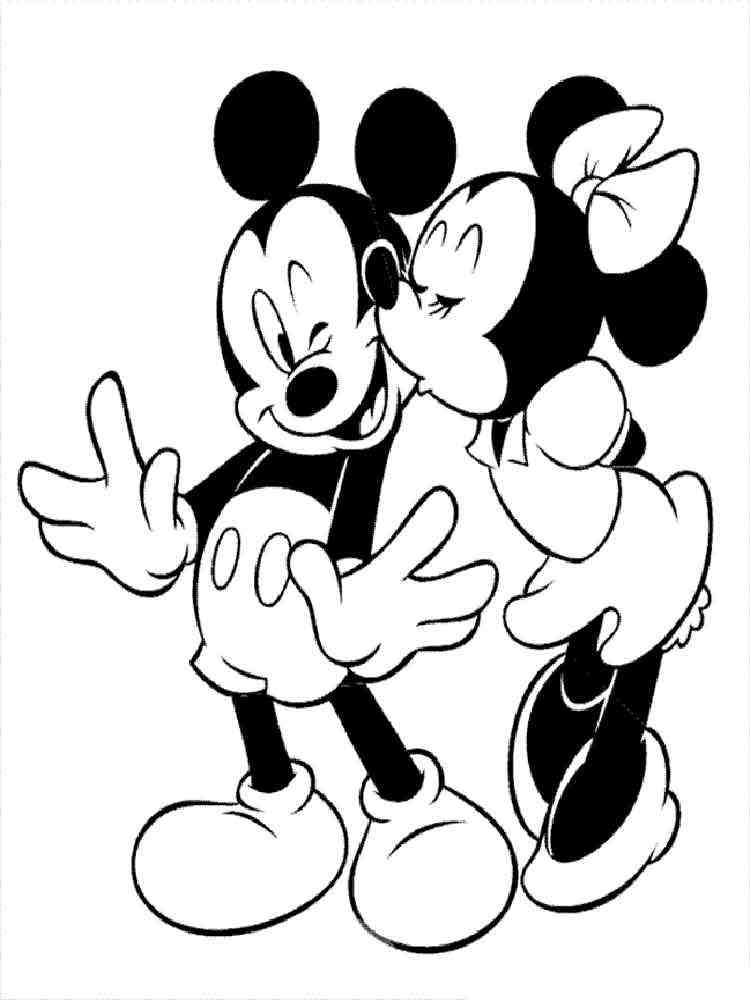 gardening mickey and minnie coloring pages - photo #34