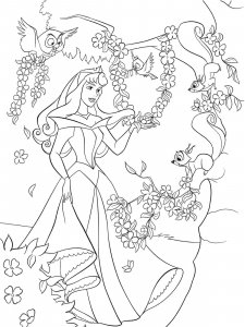 Sleeping Beauty coloring page 1 - Free printable