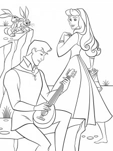 Sleeping Beauty coloring page 33 - Free printable