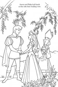 Sleeping Beauty coloring page 5 - Free printable