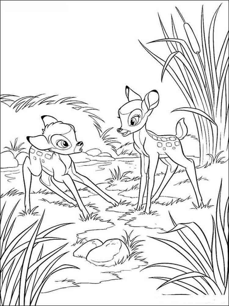 Bambi coloring pages. Download and print Bambi coloring pages