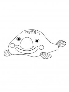 Blobfish coloring page 9 - Free printable