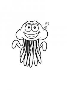 Jellyfish coloring page 14 - Free printable