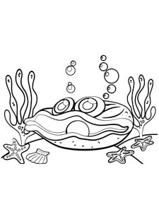 Oyster coloring page 1 - Free printable