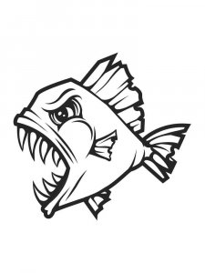 Piranha coloring page 10 - Free printable