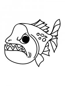 Piranha coloring page 9 - Free printable