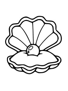 Scallop coloring page 12 - Free printable