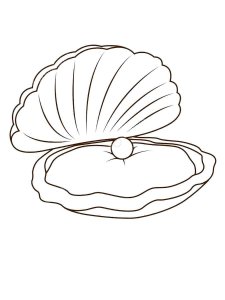 Scallop coloring page 4 - Free printable