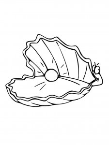 Scallop coloring page 7 - Free printable