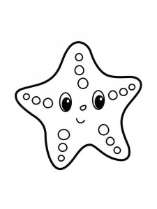 Starfish coloring page 14 - Free printable