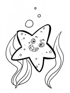 Starfish coloring page 16 - Free printable