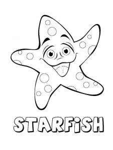 Starfish coloring page 21 - Free printable