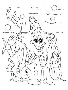 Starfish coloring page 25 - Free printable