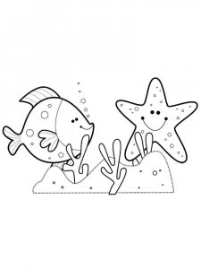 Starfish coloring page 26 - Free printable