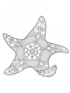 Starfish coloring page 32 - Free printable