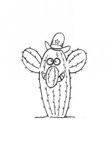 Cactus coloring page 11 - Free printable