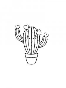 Cactus coloring page 14 - Free printable