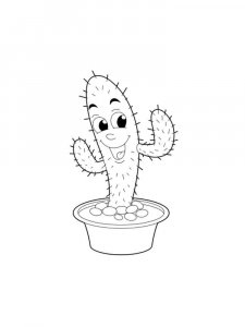 Cactus coloring page 15 - Free printable